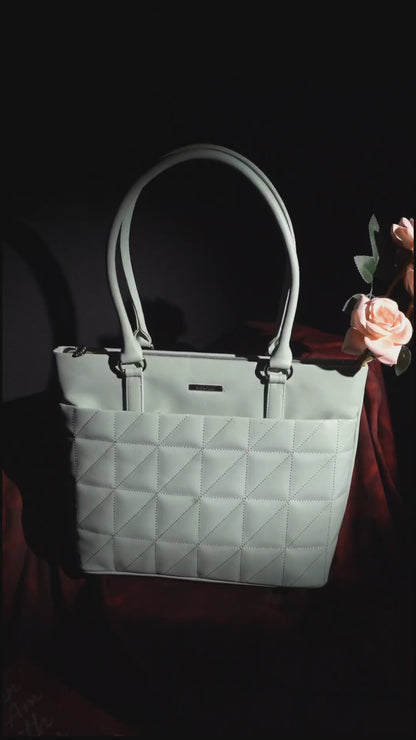 Bagmire Elegant Quilted Tote Handbag For Women- Premium PU Leather Office & Casual Bag