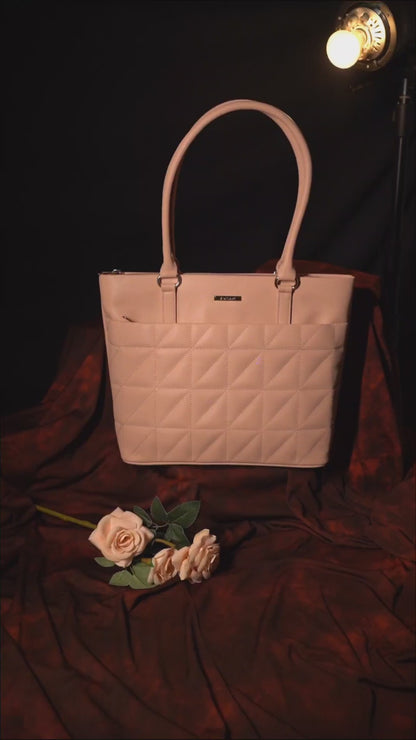 Bagmire Elegant Quilted Tote Handbag For Women- Premium PU Leather Office & Casual Bag