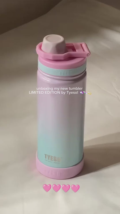 TYESO 750ml Pastel Gradient Insulated Bottle – Stylish & Leak-Proof Travel Flask Gradient Blue